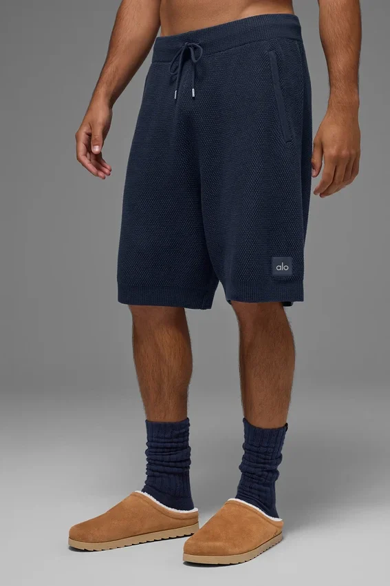 Pantalones cortos de punto tipo jersé Sports Club de 7" - Azul marino