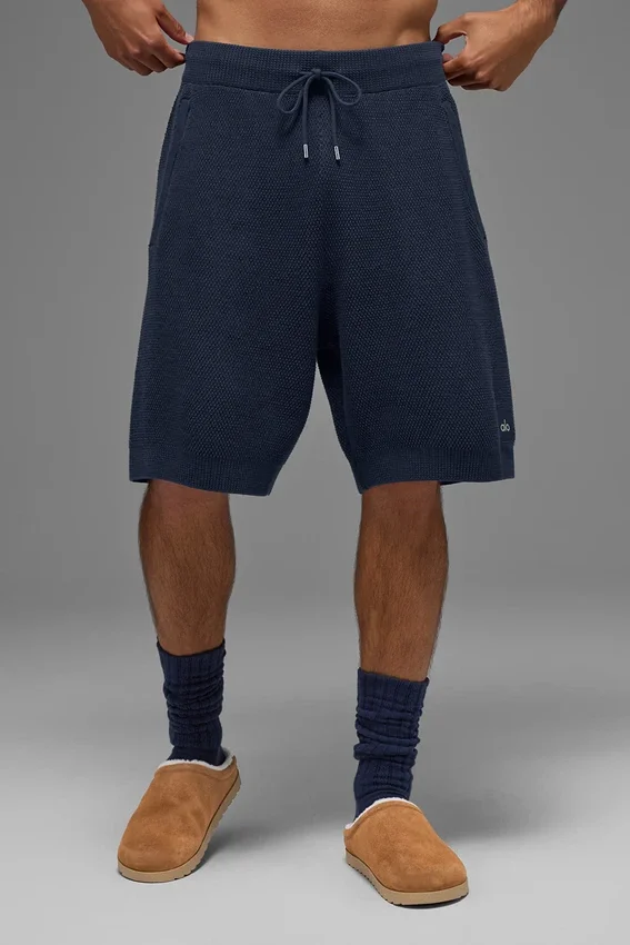 Pantalones cortos de punto tipo jersé Sports Club de 7" - Azul marino
