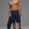 Pantalones cortos de punto tipo jersé Sports Club de 7" - Azul marino