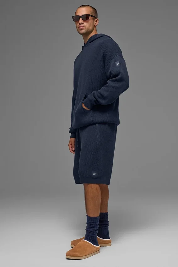 Pantalones cortos de punto tipo jersé Sports Club de 7" - Azul marino