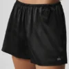 Pantalones cortos de seda luminosa - Negro