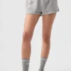 Pantalones cortos de sudadera discretos — Gris jaspeado deportivo
