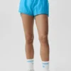 Pantalones cortos de talle medio Go Time — Azul celeste