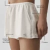 Pantalones cortos de talle medio Golden Hour semitransparentes - Marfil
