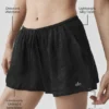 Pantalones cortos de talle medio Golden Hour semitransparentes - Negro
