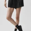 Pantalones cortos de talle medio Golden Hour semitransparentes - Negro