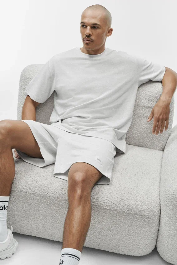 Pantalones cortos Double Take de 7" - Blanco jaspeado