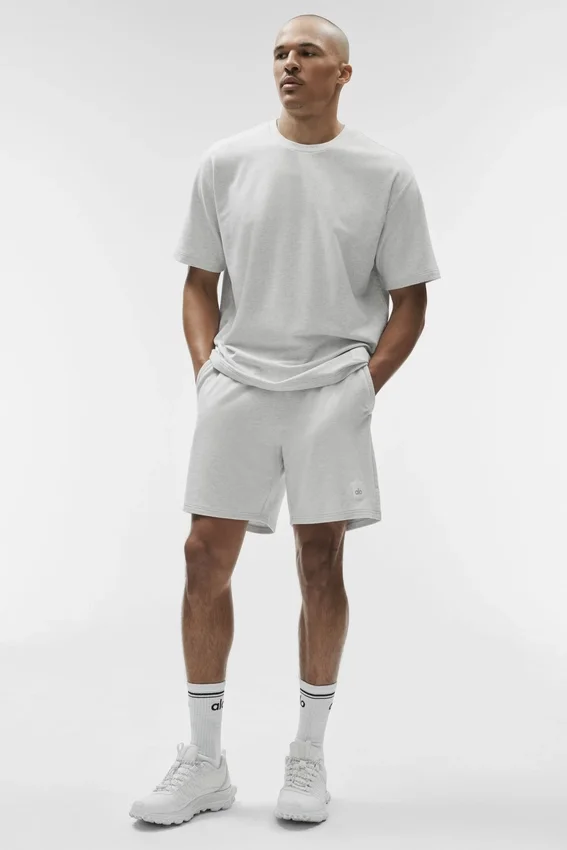 Pantalones cortos Double Take de 7" - Blanco jaspeado
