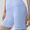 Pantalones cortos «Favorite» de 5" sin costuras y con tejido acanalado - Azul Provenza claro