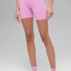 Pantalones cortos favoritos de 5" con tejido acanalado sin costuras - Rosa corazón de caramelo