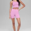 Pantalones cortos favoritos de 5" con tejido acanalado sin costuras - Rosa corazón de caramelo