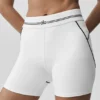 Pantalones cortos «High-Waist Airbrush» con estampado «Airbrush» de 4" - Blanco/Negro