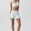 Pantalones cortos «High-Waist Airbrush» con estampado «Airbrush» de 4" - Blanco/Negro