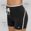 Pantalones cortos High-Waist Airbrush Race Pace de 4" - Negro/Blanco