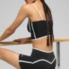 Pantalones cortos High-Waist Airbrush Race Pace de 4" - Negro/Blanco