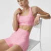 Pantalones cortos High-Waist Airlift con estampado de cuadros de 3" - Cuadros rosa paraíso