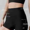 Pantalones cortos High-Waist Airlift de 3" — Negro