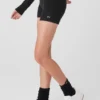 Pantalones cortos High-Waist Alolux «Me Time» - Negro