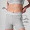 Pantalones cortos High-Waist Alosoft Heart Throb de 4” — Gris jaspeado deportivo/Blanco