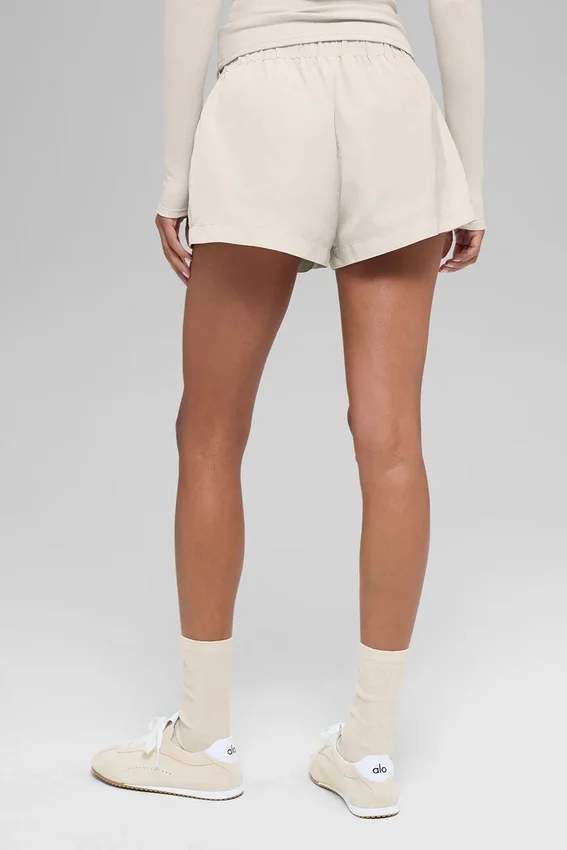 Pantalones cortos High-Waist Socialite - Color hueso