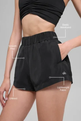 Pantalones cortos High-Waist Socialite – Negro