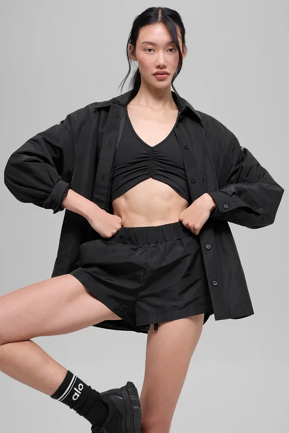 Pantalones cortos High-Waist Socialite - Negro