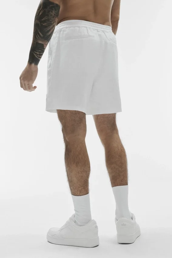 Pantalones cortos Linen Days de 7" - Blanco