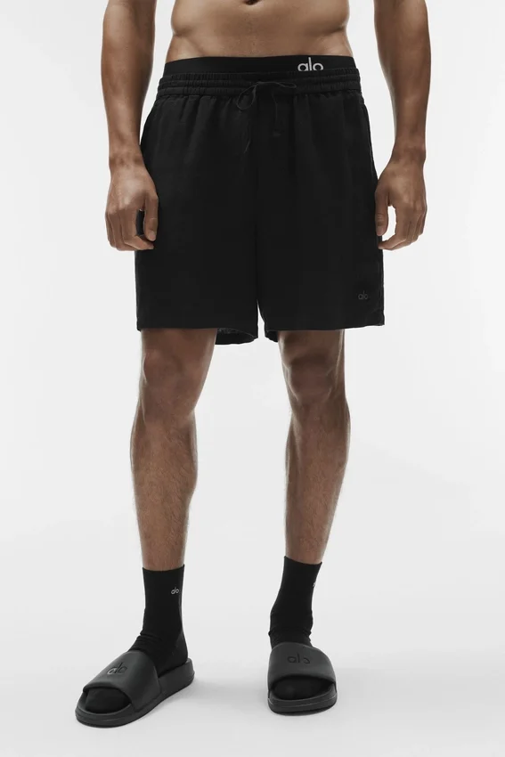 Pantalones cortos Linen Days de 7" - Negro