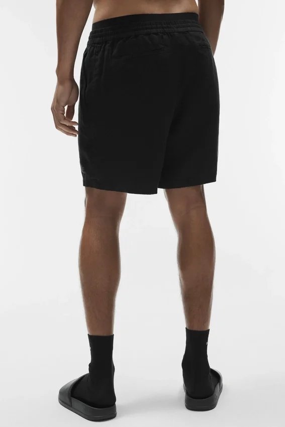 Pantalones cortos Linen Days de 7" - Negro