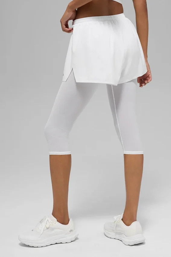 Pantalones cortos Mesh Front Runner 2 en 1 – Blanco