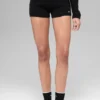 Pantalones cortos Noble de lana y cachemira acanalados - Negro