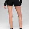 Pantalones cortos Noble de lana y cachemira acanalados - Negro