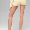 Pantalones cortos Noble de lana y cachemira con detalle acanalado - Amarillo luz de vela