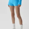 Pantalones cortos Noble de lana y cachemira con detalle acanalado - Azul celeste