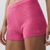 Pantalones cortos Noble de lana y cachemira con detalle acanalado - Rosa paraíso