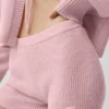 Pantalones cortos Noble de lana y cachemira con detalle acanalado - Rosa vintage