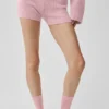 Pantalones cortos Noble de lana y cachemira con detalle acanalado - Rosa vintage