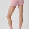 Pantalones cortos Noble de lana y cachemira con detalle acanalado - Rosa vintage