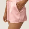 Pantalones cortos Radiance de mezcla de seda - Rosa soleado
