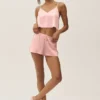 Pantalones cortos Radiance de mezcla de seda - Rosa soleado