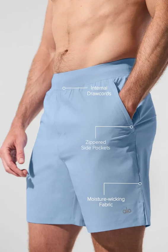 Pantalones cortos Repetition de 7" - Azul concha