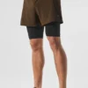 Pantalones cortos Revival 2 en 1 de 5" - Espresso/Negro