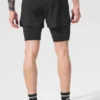 Pantalones cortos Revival 2 en 1 de 5" - Negro/Negro