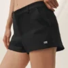 Pantalones cortos Riviera de talle bajo en mezcla de lino - Negro