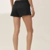 Pantalones cortos Riviera de talle bajo en mezcla de lino - Negro
