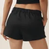Pantalones cortos Riviera de talle bajo en mezcla de lino - Negro