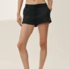 Pantalones cortos Riviera de talle bajo en mezcla de lino - Negro