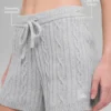 Pantalones cortos «Winter Bliss» de punto trenzado - Gris jaspeado deportivo