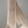 Pantalones de cachemira de pierna ancha Winter Magic — Flax Heather