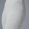 Pantalones de cachemira High-Waist con tejido tipo waffle y tacto suave - Gris jaspeado deportivo